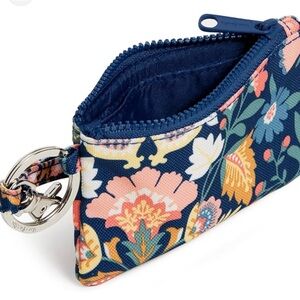 NWT Vera Bradley Enchanted Mandala Blue Reactive Zip ID Case and Lanyard Combo